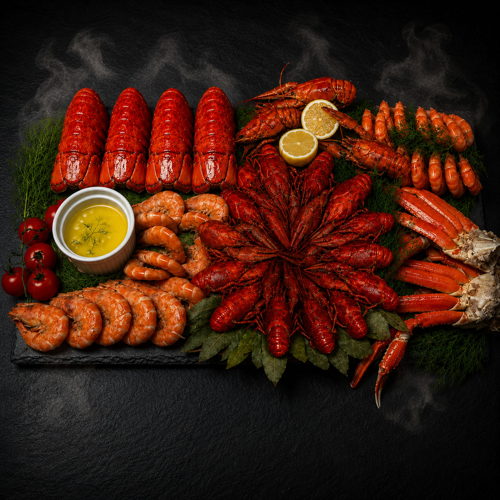 Set for 4 with Crawfish